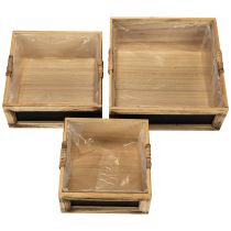 Artikel Holzkiste mit Tafel und Einsatz 3 Größen Set 30cm