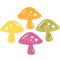 Streudeko Pilze, Herbstdeko, Glückspilze zum Dekorieren Orange, Gelb, Grün, Pink H3,5/4cm B4/3cm 72St