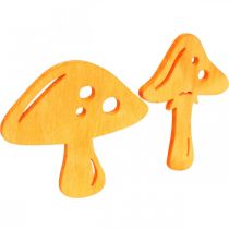 Artikel Streudeko Pilze, Herbstdeko, Glückspilze zum Dekorieren Orange, Gelb, Grün, Pink H3,5/4cm B4/3cm 72 St