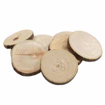 1kg=8,99€ zum Basteln Dekorieren Naturholzscheiben Rund1000g Ø 3-5,5 cm 