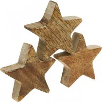 Artikel Holzsterne Streudeko Stern Weihnachten Natur Glanz H5cm 12St