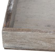 Artikel Tablett rechteckige Form Holztablett ideal für Deko Balkon und Wohnräume 30cm 4St