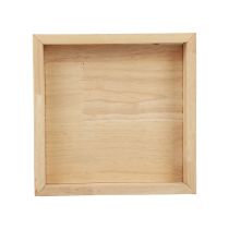 Holztablett Deko Tablett Holz Quadratisch Natur 20×20×3,5cm