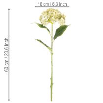 Artikel Künstliche Hortensie Blume mit langem Stiel und Blättern 60cm