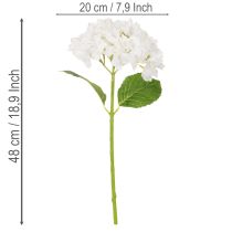 Artikel Kunstblume Hortensie  mit langem Stiel für Dekoration 48cm