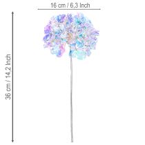 Artikel Künstlicher Blütenzweig Hortensie in irisierenden Farben 36cm 2St