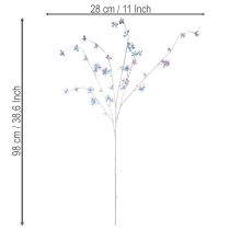 Artikel Blütenzweig künstlich filigran mit irisierenden Blüten 98cm