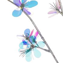 Artikel Blütenzweig künstlich filigran mit irisierenden Blüten 98cm
