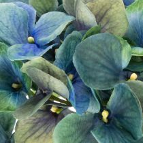 Artikel Kunstblume Hortensie blau grün dekorativer Einzelstiel 53cm