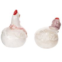 Artikel Keramik Hühnerfiguren fürs Wohnzimmer Süße Oster Tischdekoration für zu Hause 11cm 2St