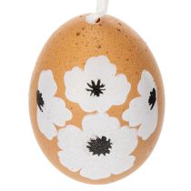 Artikel Ostereier hängende Dekoration Frühling Ostern Echte Hühnereier Natur 6cm 6St