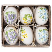 Artikel Ostereier mit zarten Blütenmotiven für festliche Osterdeko in Wohnzimmer 6cm 6St
