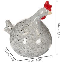 Artikel Huhn Keramik Figur lustiges Design für stilvolle Wohnraumdekoration 16cm 2St
