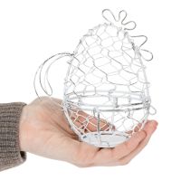 Artikel Drahtkorb in Huhn Form für Ostereier Charmante Ergänzung zu Osterdeko 14cm