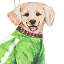 Artikel Hund Weihnachtsanhänger Dekohänger Hund mit Schal und Mütze 12cm 2St