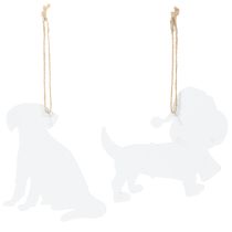 Artikel Hund Weihnachtsanhänger Dekohänger Hund mit Schal und Mütze 12cm 2St