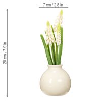 Artikel Hyazinthen Kunstblumen Vase für elegante Tischdekoration und stilvollen Look 20cm