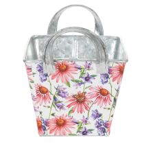 Artikel Jardiniere Frühling Blumenkasten Metall Deko 20×12,5×10cm