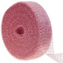 Artikel Juteband Netzband Tischband Dekoband Jute Hellrosa 5cm 40m