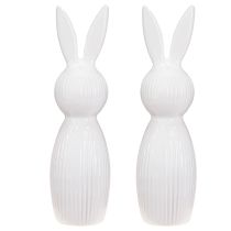 Artikel Schlichte Hasenfigur als dekoratives Objekt für moderne Frühlingsarrangements 22cm 2St