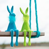 Artikel Deko Hase Niedliche Osterdekoration Kantenhocker für Fensterbrett 36cm 2St