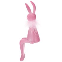 Artikel Osterhasen Figur mit Federboa Kantenhocker Dekorative Figur Ostern 27cm 2St