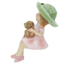 Artikel Kantenhocker Lächelndes Mädchen mit Hund Ø4,5cm H9,5cm