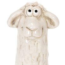 Artikel Schaf Dekofigur aus Keramik sitzendes Schaf für Ostern und ganzjährige Dekoration 18cm 3St