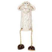 Artikel Schaf Dekofigur aus Keramik sitzendes Schaf für Ostern und ganzjährige Dekoration 18cm 3St