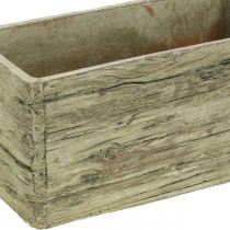 Artikel Pflanzkasten Beton rechteckig Holz Look Braun 23×10,5cm H11cm