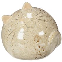 Artikel Keramik Katze Dekofigur Rundes Design für Wohnzimmer oder Schlafzimmer 13cm