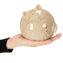 Artikel Keramik Katze Dekofigur Rundes Design für Wohnzimmer oder Schlafzimmer 13cm