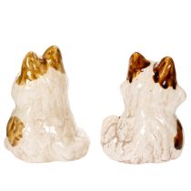 Artikel Keramik Katzen Deko Figuren Lustige Tierfiguren für Wohnzimmer Dekoration 8cm 4St