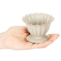 Artikel Schale Pokal Blütenkelch Cremefarbene Deko 9cm