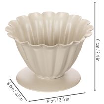 Artikel Schale Pokal Blütenkelch Cremefarbene Deko 9cm