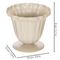 Artikel Dekoschale cremefarbener Pokal klein 10cm