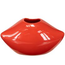 Artikel Keramik Vase Roter Kussmund Dekovase 17×8,5×9cm