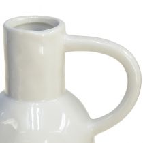 Artikel Keramikvase Weiß für Trockendeko Vase mit Henkel Ø9cm H21cm