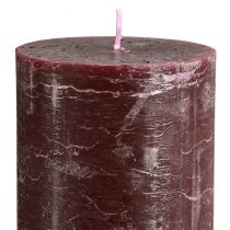 Artikel Luxus Burgund Stumpenkerzen 2er-Set Durchgefärbt 85x200mm für Romantik & Deko