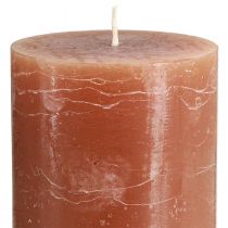 Artikel Kerzen durchgefärbt Karamell Stumpenkerzen 85×150mm 2 St