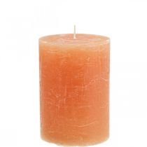 Durchgefärbte Kerzen Orange Peach Stumpenkerzen 85×120mm 2St