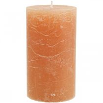 Artikel Durchgefärbte Kerzen Orange Peach Stumpenkerzen 85×150mm 2St
