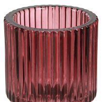 Artikel Kerzenhalter Glas Stabkerzenhalter in Berry H8cm 4 St