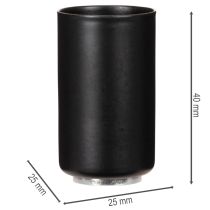 Artikel Kerzenhalter Magnet rund mattschwarz Für Stabkerzen 25mm 4St