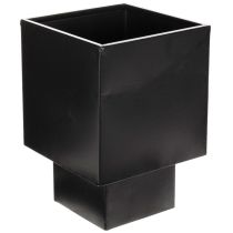 Artikel Pflanzgefäß-Würfel Schwarz mit Sockel modern 22cm