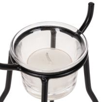 Artikel Kerzenhalter Rentier mit Teelichtglas 28cm
