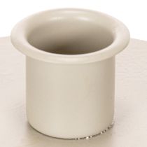 Artikel Kerzenhalter rund cremefarben für Stabkerzen Tischdeko 10cm 2St