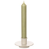 Artikel Kerzenhalter aus Metall in Beige matt kleiner Leuchter für Stabkerzen 8cm 3St