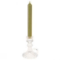 Artikel Kerzenhalter mit Henkel für Stabkerzen Glas 10,5cm Klar 4St