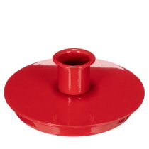 Artikel Kerzenhalter Rot aus Metall kompakt für Stabkerzen 10cm 2St